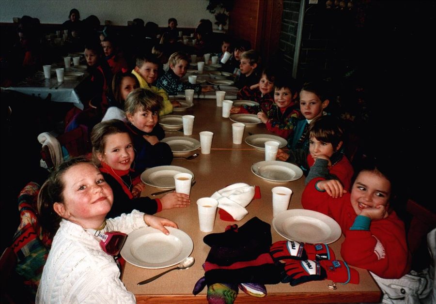 Kinder beim Schikurs des SV Wolfurt, 1995